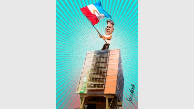 Sin traje de candidato, Llaryora usa el de “líder”