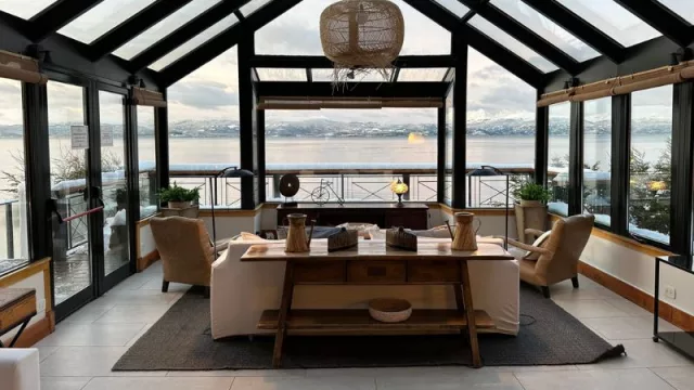 El jardín de invierno de Los Cauquenes, un espacio único frente al canal del Beagle