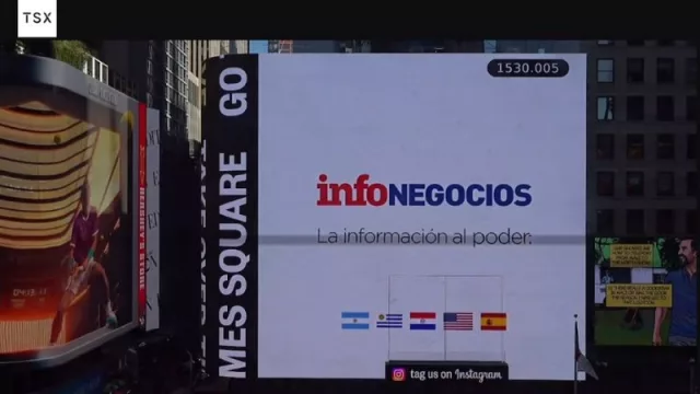 El día que la marca InfoNegocios (con creatividad de Hellobrand) se lució en el corazón de New York City (cómo estar en una pantalla de Times Square)