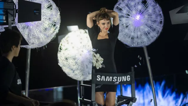 Celeste Cid en el lanzamiento del Galaxy S9