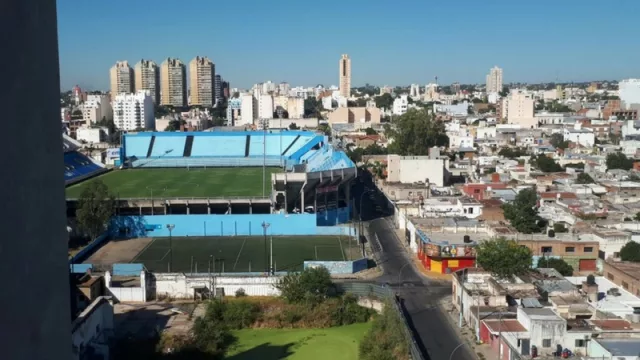 La vista desde el cuarto piso de la cancha de Belgrano.
