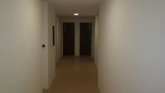 El palier de uno de los pisos ya terminados.