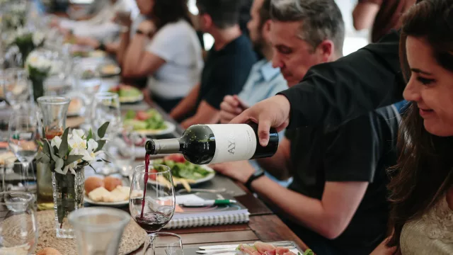AYA, de Bodega Borbore, acompañando el almuerzo
