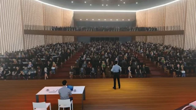 El salón principal tendrá capacidad para 5.000 asistentes (render Gobierno de Córdoba).
