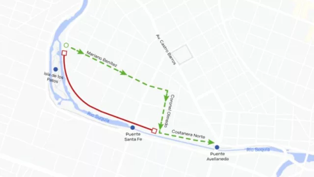Por obras de aliviador cloacal, desde mañana se establece corte total en Costanera Norte por 30 días