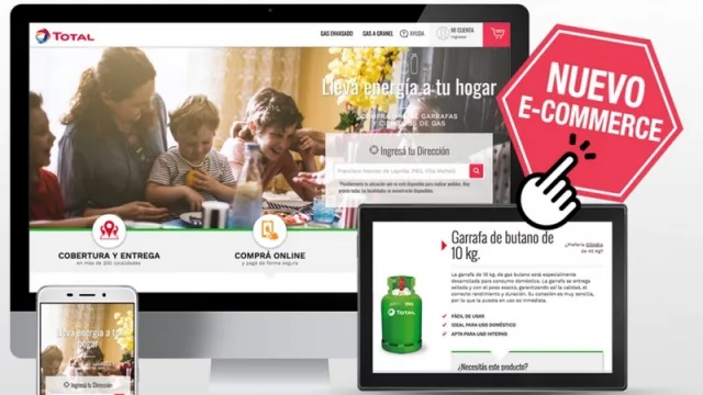 ¿Te quedaste sin gas? Ahora comprá desde tu compu o smartphone en la tienda online de Total
