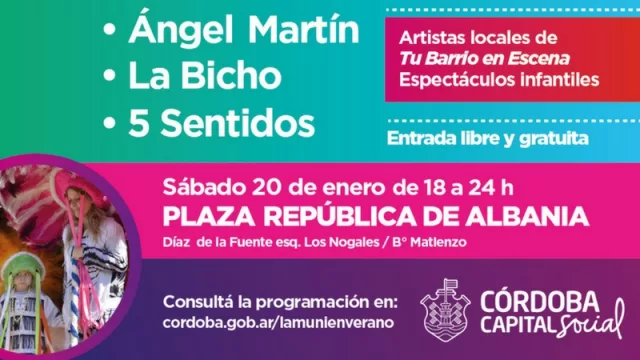Con cinco festivales, la “Muni en Verano” recorrerá los barrios de la ciudad
