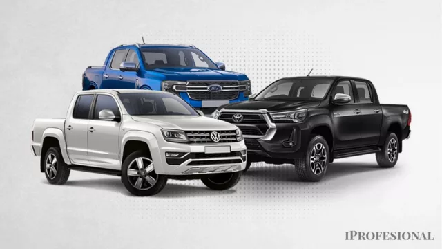La pelea entre pickups “one tone” al rojo vivo: Hilux 3.455, Ranger 3.447, Amarok 3.395 (pero se desploma el patentamiento)