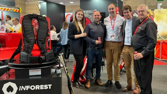 Inforest, la empresa de Alta Gracia que le da batalla al fuego en el mundo (presentó nuevos productos en España y sigue Grecia)