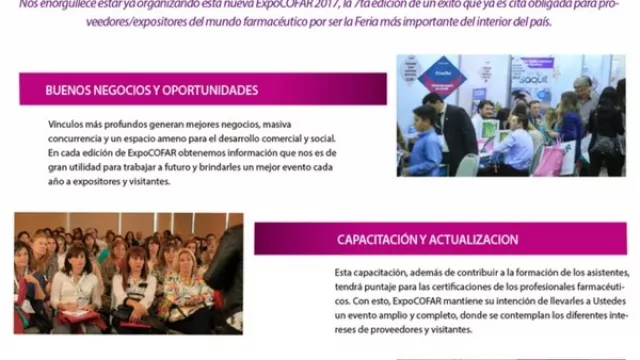 ExpoCofar, el evento que moverá casi $ 1,5 millones por hora (cuando los negocios llegan a las convenciones)