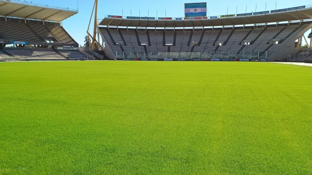 Así luce el Kempes este sábado 20 de abril, víspera del súper clásico Boca - River del domingo.