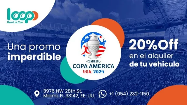 Ya se palpita la Copa América 2024 y la emoción se siente en los descuentos de Loop Rent a Car