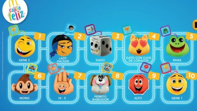 McDonald’s lanza en su Cajita Feliz la colección Emoji, La Película