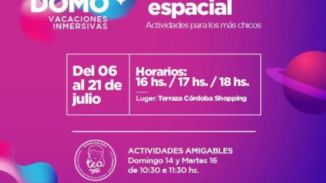 Córdoba Shopping también tiene algo (gratuito) para estas vacaciones de invierno: un viaje al espacio a través de su "Magic Domo"