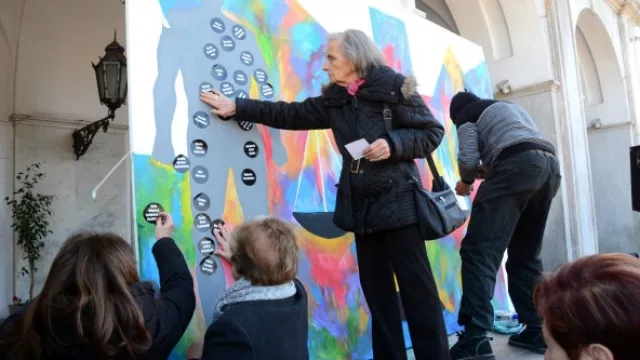 A 23 años del atentado a la AMIA se recordó a las víctimas en la Plaza San Martín