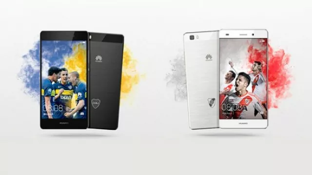 Huawei presenta el P8lite de River y Boca