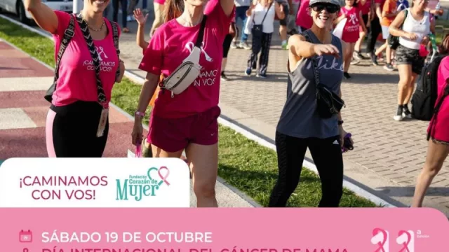 11° Caminata "Caminamos con vos" de la Fundación Corazón de Mujer (un paso más en la lucha contra el cáncer de mama)