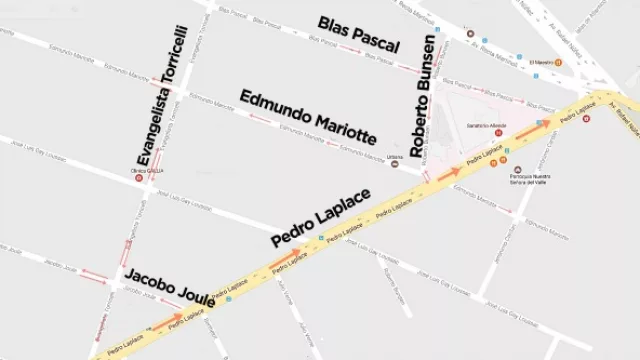 A partir del próximo domingo, cambian los sentidos de circulación de las avenidas Recta Martinoli, Gauss y Simón Laplace