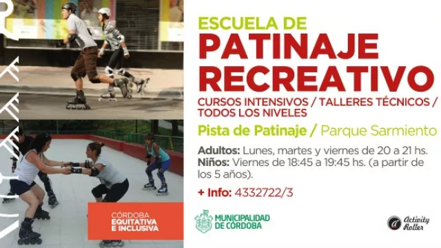 Cursos en Parque Sarmiento y Polideportivo General Bustos
