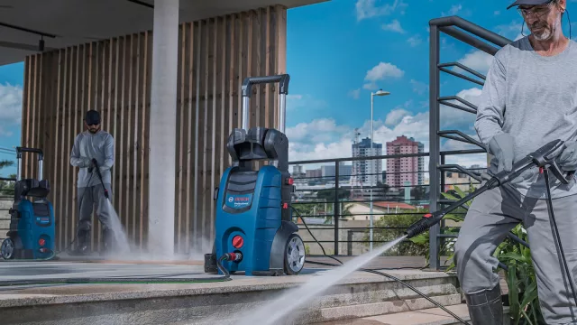 Solo hay una cosa más linda que tener una hidrolavadora en casa: que sea Bosch