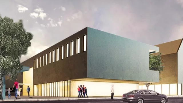 El edificio fue proyectado en el marco de un convenio con la carrera de Arquitectura de la Universidad Blas Pascal. 