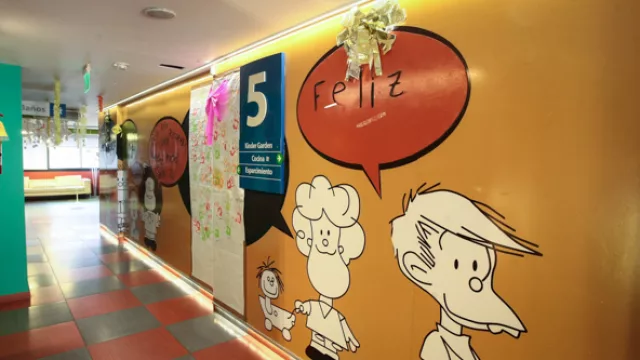 En el 5to piso de la sede central de consultores funciona el play room, decorado para la ocasión.