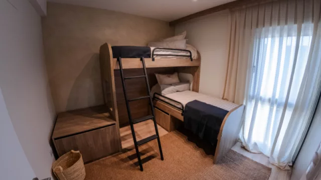 La casa modelo de One Dakota Housing: el dormitorio de los peques