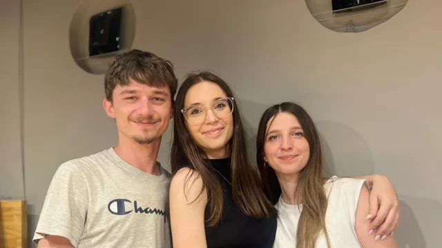 Lucas Fantini, Mara Bandini y Julieta Fantini, los fundadores y arquitecta que hicieron Sip&Go un sueño hecho realidad.