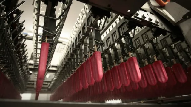 La más grande. Recorrimos la planta de Grido y conocimos la palitera más grande del mundo: 40.000 por hora (casi 12 por segundo).