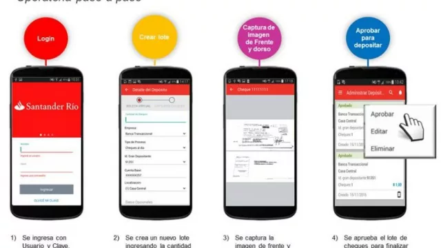 “Cheques Mobile” la app de Santander Río para depositar a través del celu o la tablet