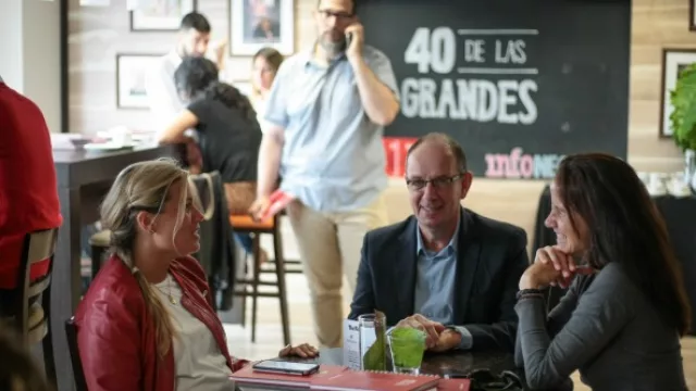 Carmen Cardeilhac, Sergio Finzi y Paula Tonoli, RRPP con historia, estuvieron en el desayuno.