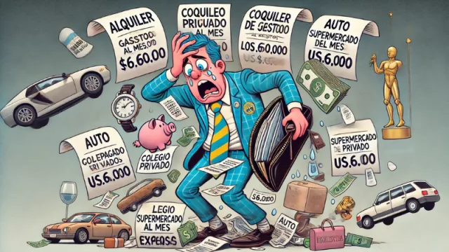 No es fácil: ser ejecutivo tiene sus gastos asociados y la canasta ya supera los $ 6.600.000 (según UCEMA) // DALL-E - Chat GPT.