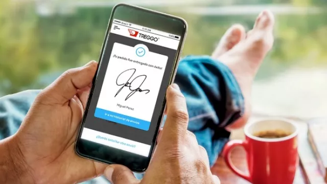 Y se certifican con una firma en el dispositivo del cadete.