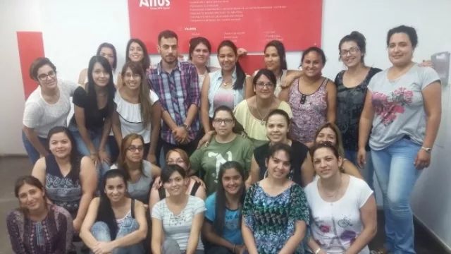 Aquí está parte del equipo de los re llamadores de Allus para Movistar.