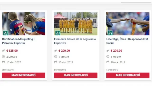 Los cursos se dictan en inglés, portugués, español y catalán.