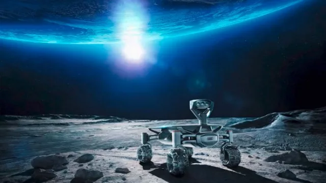 Audi lunar quattro, el vehículo desarrollado para cubrir los 385 mil km entre la Tierra y la Luna.