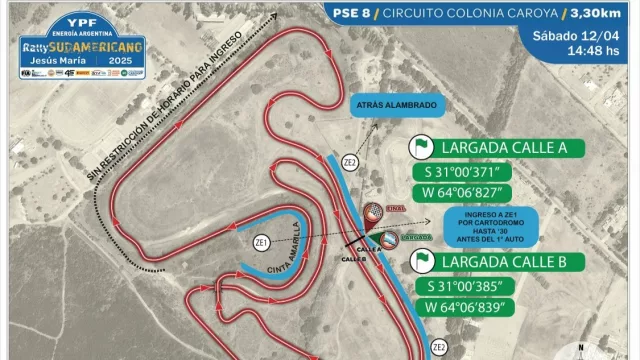 Colonia Caroya también tendrá el Rally Sudamericano (habrá trazado espejo en el  Complejo Valentín Lauret, el sábado 12 de abril)