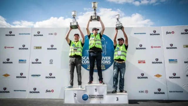 Scania Driver Competitions consagró a  Schalbetter (campeón), Guida (segundo) y Valdiviezo (tercero).