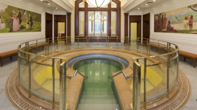 El templo de la Iglesia mormona es una de las obras más atípicas que construyó Rode a lo largo de su trayectoria.