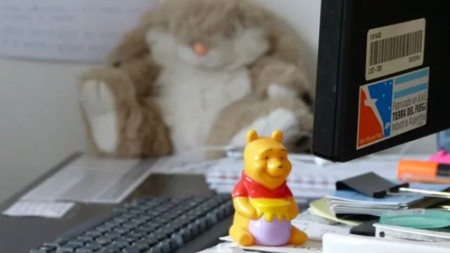 Las macotas de la oficina de compras.