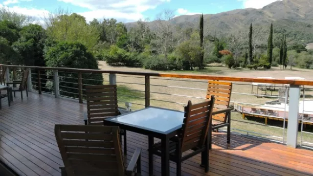 Balcón terraza del restaurante.