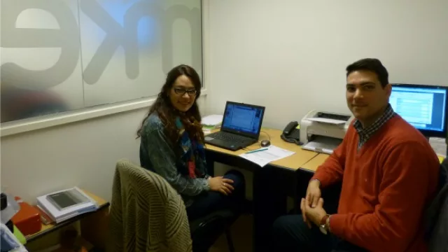 El area de RR.HH de MKE - Patricia Robledo y Andrés Colom.