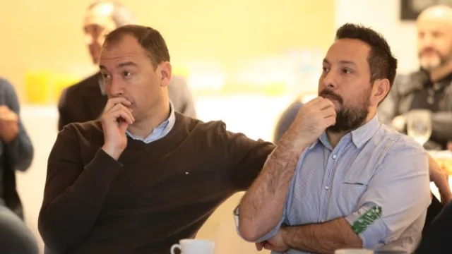 Tony Curtino, director creativo de Rombo Velox y Gaspar Petrini director de operaciones de la agencia Mate.