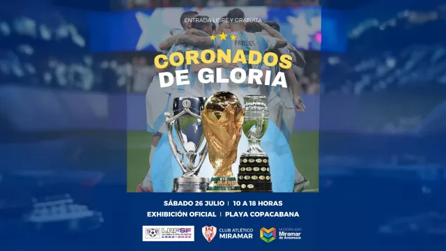 Cumplí tu sueño futbolero: las copas de la Scaloneta llegan a Miramar