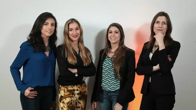 María Soledad Filippi, coordinadora de Proyectos; Sofía Morello, responsable de Administración y Finanzas; Valentina Gatesco Senmartin, coordinadora de Comunicación y Marketing y Luciana Neme, gerente de Salón Comercial.