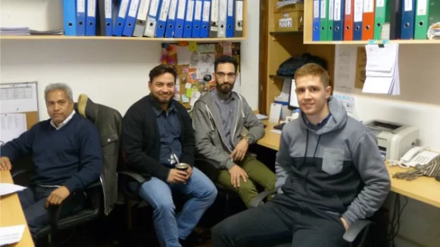 (De izq a der) Daniel Pérez, Carlos Pilet, Matías Lenzina y Federico Vivas componen el área de medios y medios digitales de Grupo BDM.