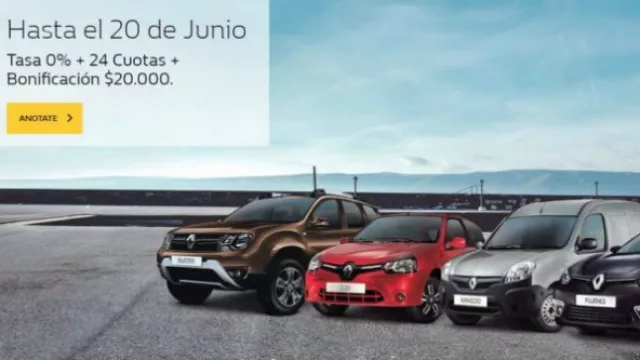 Guerra de precios: Renault ofrece descuentos de 20 mil y tasa 0%