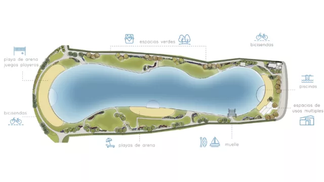 Todo llega: empieza el llenado de la primera Crystal Lagoon de Córdoba (se reactiva Acquavista)