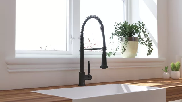 FV impulsa la tendencia del negro mate en baños y cocinas