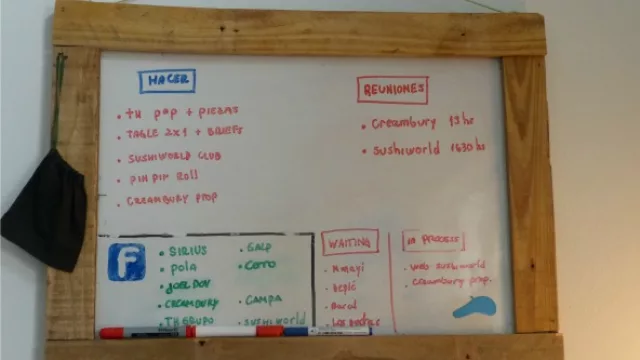 La decoración de la agencia gira en torno a lo retro, con detalles en madera y objetos antiguos.